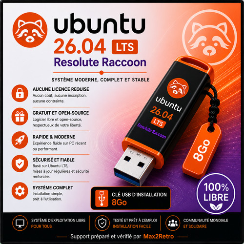 Clé usb 8go ubuntu - usb,