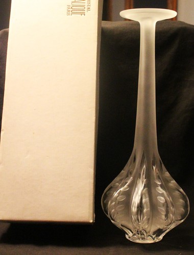 Lalique claude crystal vase - lalique,