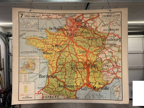 Ancienne affiche carte - affiche,