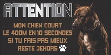 Plaque Attention au chien