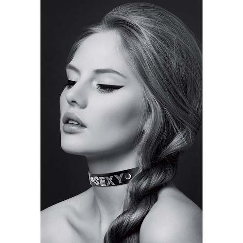 Collier fetish avec strass