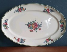 Plat Oval Ancien VILLEROY ET BOCH Mettlach 1562 Vieux Strasbourg
