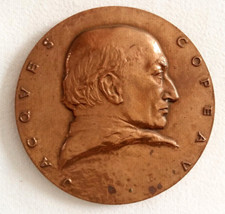 Médaille Jacques COPEAU théatre Vieux Colombier 1887-1949  bronze GUZMAN oiseau