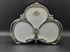 Cadre photo triptyque moderne de style art nouveau métal 