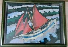 Jules paressant penkalet vagues mauves 1975Tirage Limité 