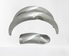 CONVIENT POUR ENSEMBLE DE GARDE-BOUE AVANT ET ARRIÈRE EN ACIER BRUT NORTON ES2