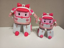 ROBOCAR POLI AMBER Transformer robot Action Figure Transformable Transforming X2