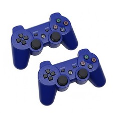 x2 Manettes PS3 Bleu Sans Fil