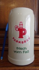 CHOPE à BIERE PARKBRAU 1 litre en GRES