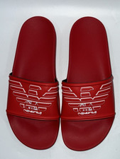 Emporio Armani Pantoufle Bande-écharpe avec Logo Man Taille Ue 45 Rouge EA004PI