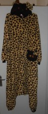 RARE SANRIO JAPAN KIGURUMI COSTUME HELLO KITTY LEOPARD - COSPLAY PYJAMA  Adulte