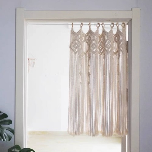 Rideau porte macramé - rideau,