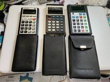 Lot 3 CALCULATRICES VINTAGE Olympia Sperry Remington Hanimex