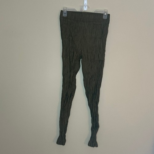 Zara textured leggings green - textured,