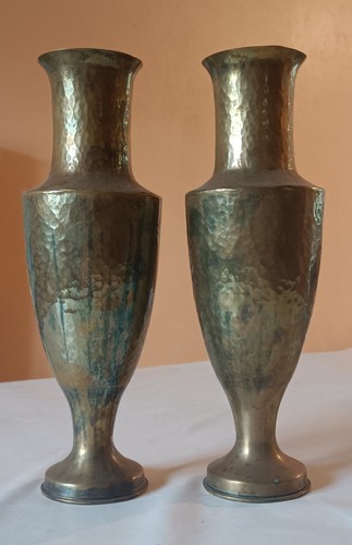 Paire vases art tranchée - paire,