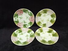 4 Assiettes Barbotine Majolica