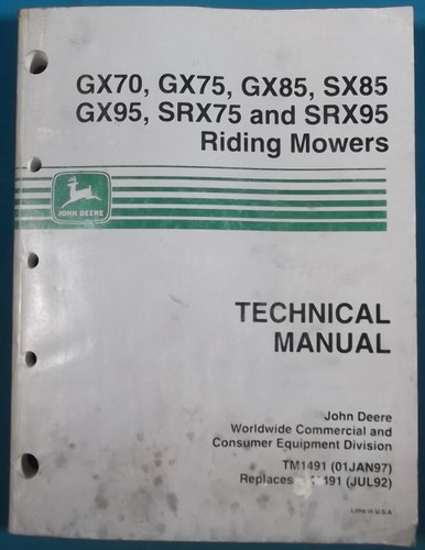 John deere gx70 gx75 - deere, gx85