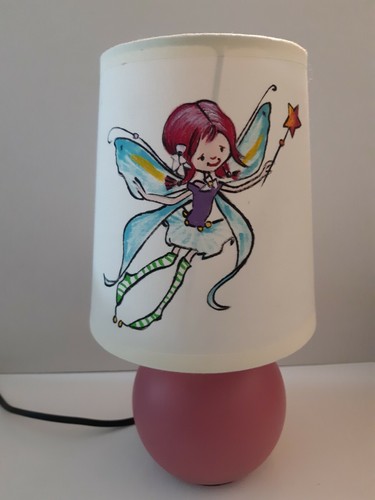 Lampe chevet peint main - de,