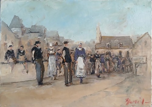 Huile sur toile signée - sur,