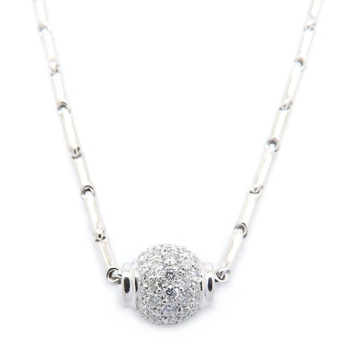 Collier blanc 18 carats - en, or