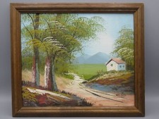 Peinture Paysage avec cabane