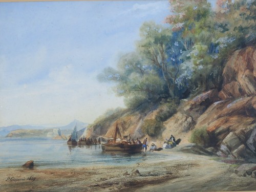 Aquarelle marine 19éme