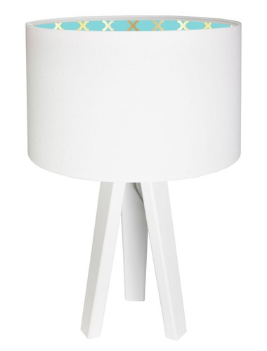 Lampe table rétro blanche - table,