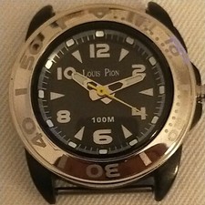 MONTRE FEMME SPORT NOIR "LOUIS PION" NEUVE