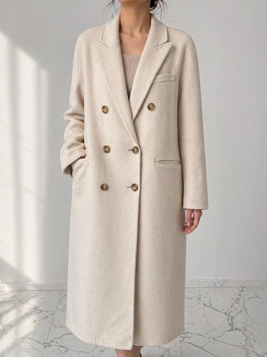 Manteau femme beige - manteau, long