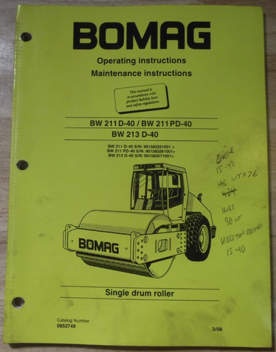 Bomag 211d 211pd 40 - bomag, 211pd-40