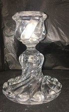 Bougeoir,Flambeau,Photophore Cristal marqué Baccarat Bambou Tors