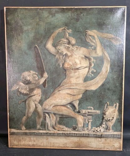 Tableau ancien huile - huile, vénus