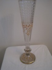 Antique crystal cut glass vase