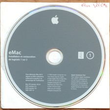 APPLE MACINTOSH • EMAC G4 • SET INSTALLATION 2 DVD • OSX 10.3.4 • FR • OCCASION