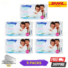 5 X Sannap Boucle Maternité Serviette Hygiénique Avec Ceinture 10s Patins 230mm