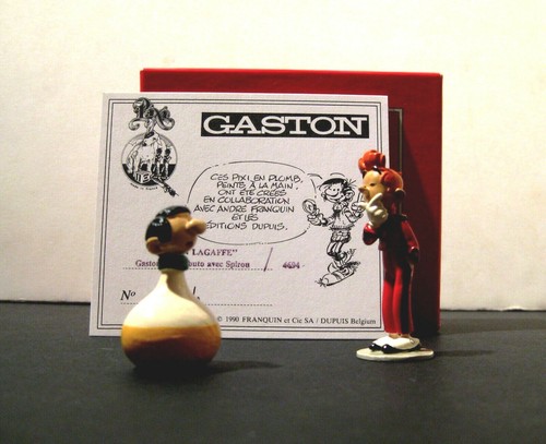 Gaston culbuto avec spirou - gaston,
