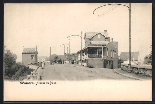 Cpa wandre avenue pont - wandre,,