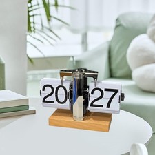 Horloge de bureau à rabat, horloge de Table décorative pour la maison,