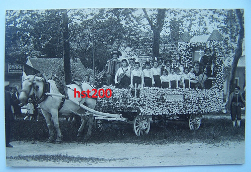 Cpa guerche cavalcade char - cavalcade,