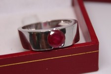 Bague rubis sang de pigeon or