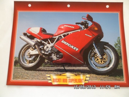 Carte fiche moto - fiche, 1992