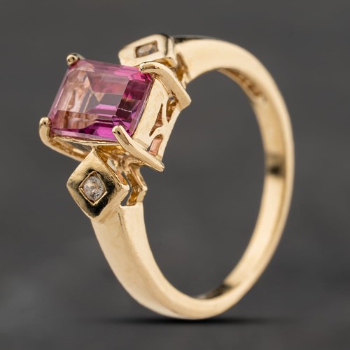 Bague habillée topaze rose - , et