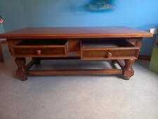 table basse de salon ancienne 2 tiroirs
