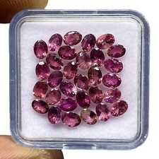 5.00 Cts Naturel Rose Tourmaline Lot 30 Pièces 4x3mmm Coupe Ovale non Traité