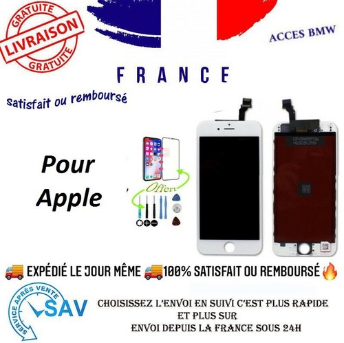 Ecran iphone blanc vitre - 7,