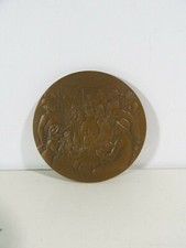 Medaille CHATOU / LE DEJEUNER DES CANOTIERS D' après RENOIR 1977 80mm Bronze