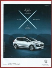 Publicité Papier - Voiture Peugeot 3008 Hybrid4 De 2012