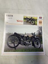 Norton 500 Model 18 1929 fiche carte moto de collection Atlas