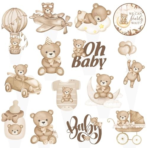 Teddy bär cupcake - teddy, toppers