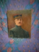 tableau huile militaire Ancien